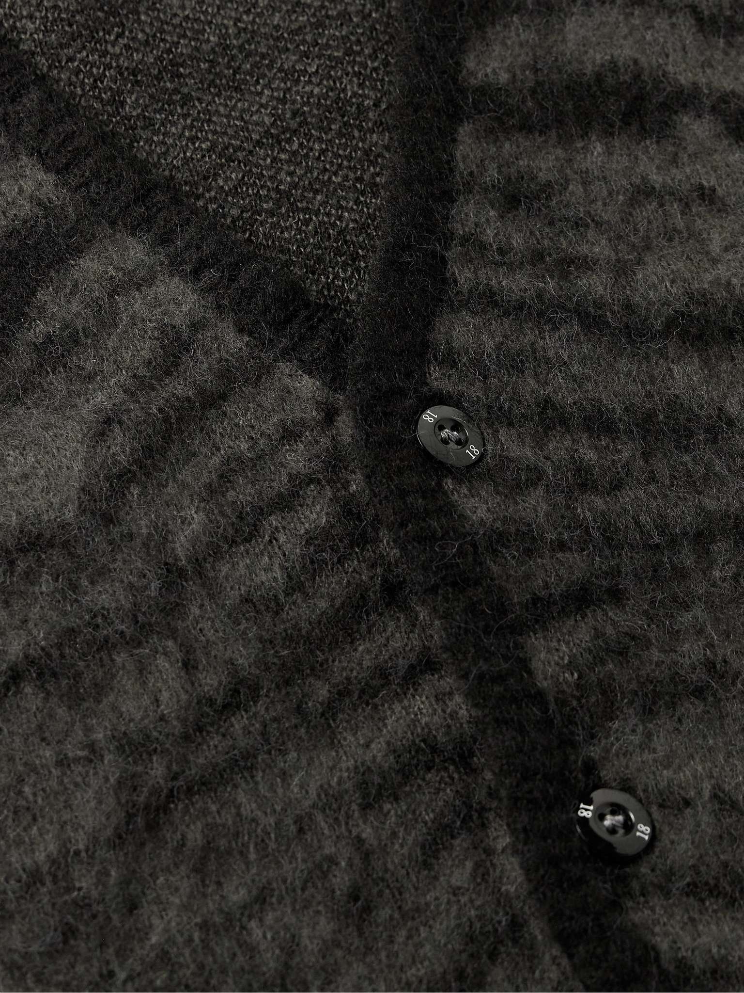 Brushed Jacquard-Knit Cardigan - 4