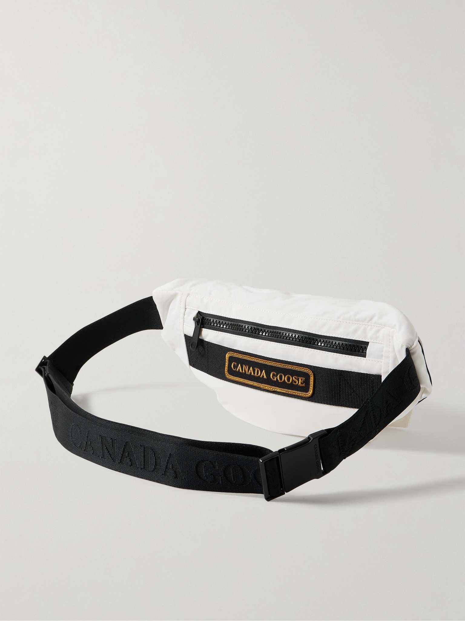 Logo-Appliquéd Webbing-Trimmed Shell Belt Bag - 4