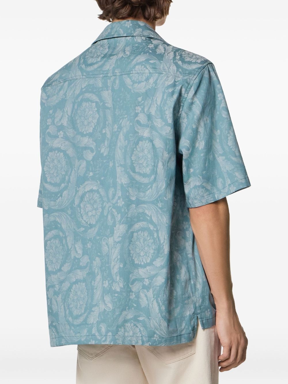 Barocco-print short-sleeve shirt - 4