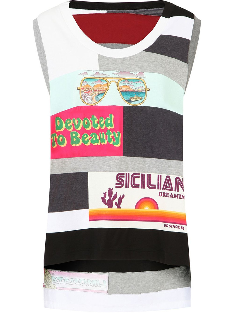 mix-print tank top 1