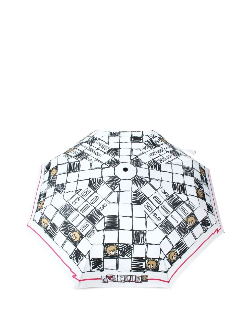 checkerboard-print umbrella - 1