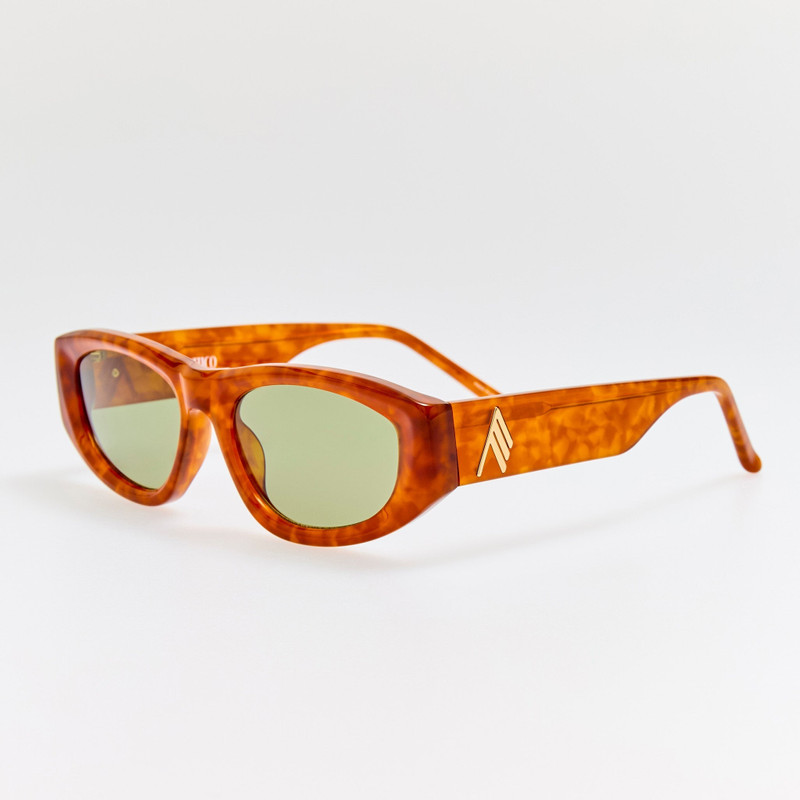 LINDA FARROW Maya D-Frame Sunglasses in Tortoiseshell outlook