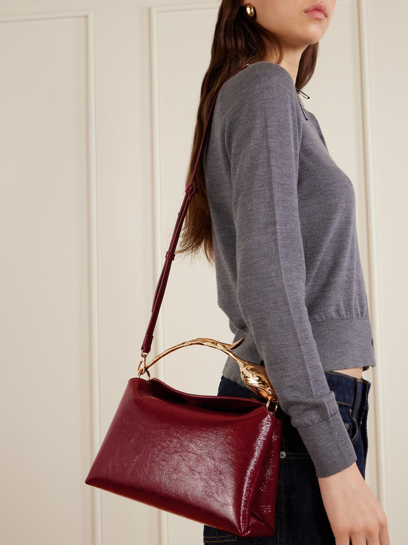 Bloom Midi Patent-leather Bag 3