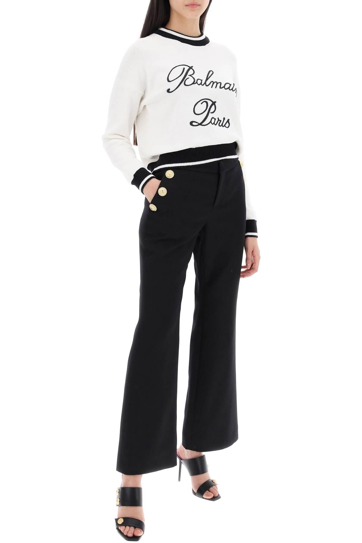 Balmain Flared Pants With Embossed Buttons - 2