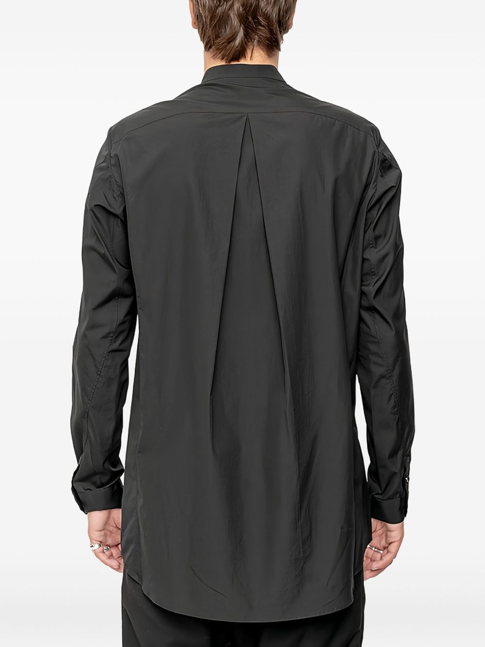 mandarin-collar rear-yoke shirt - 3