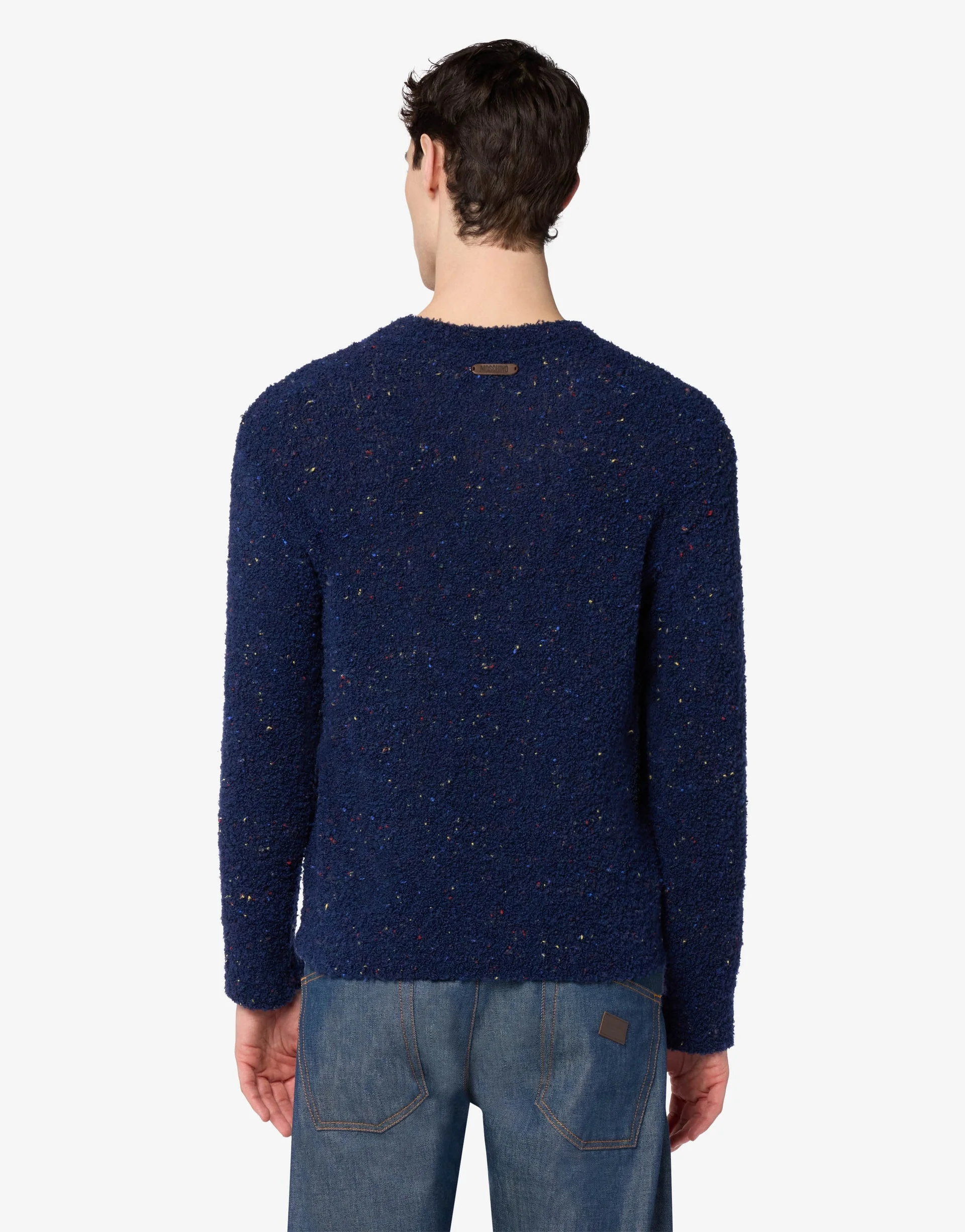 MOSCHINO TEDDY BEAR BOUCLÉ WOOL-BLEND SWEATER - 1