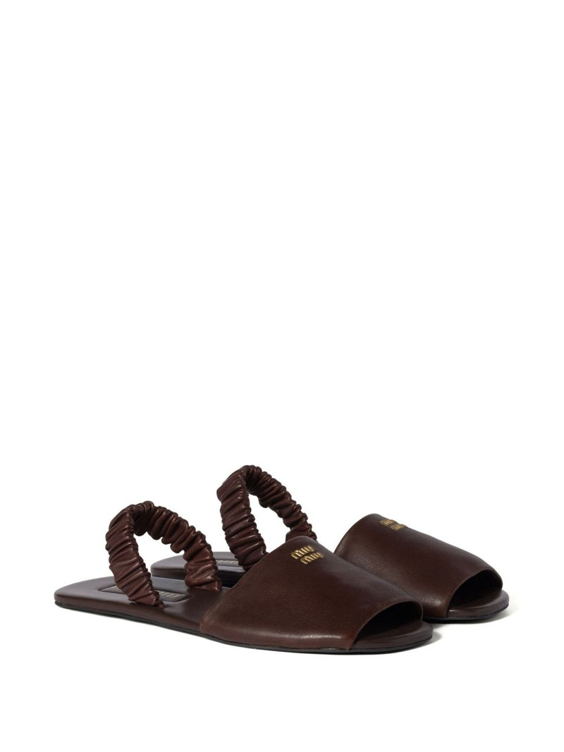 Miu Miu Ruches slingback sandals outlook