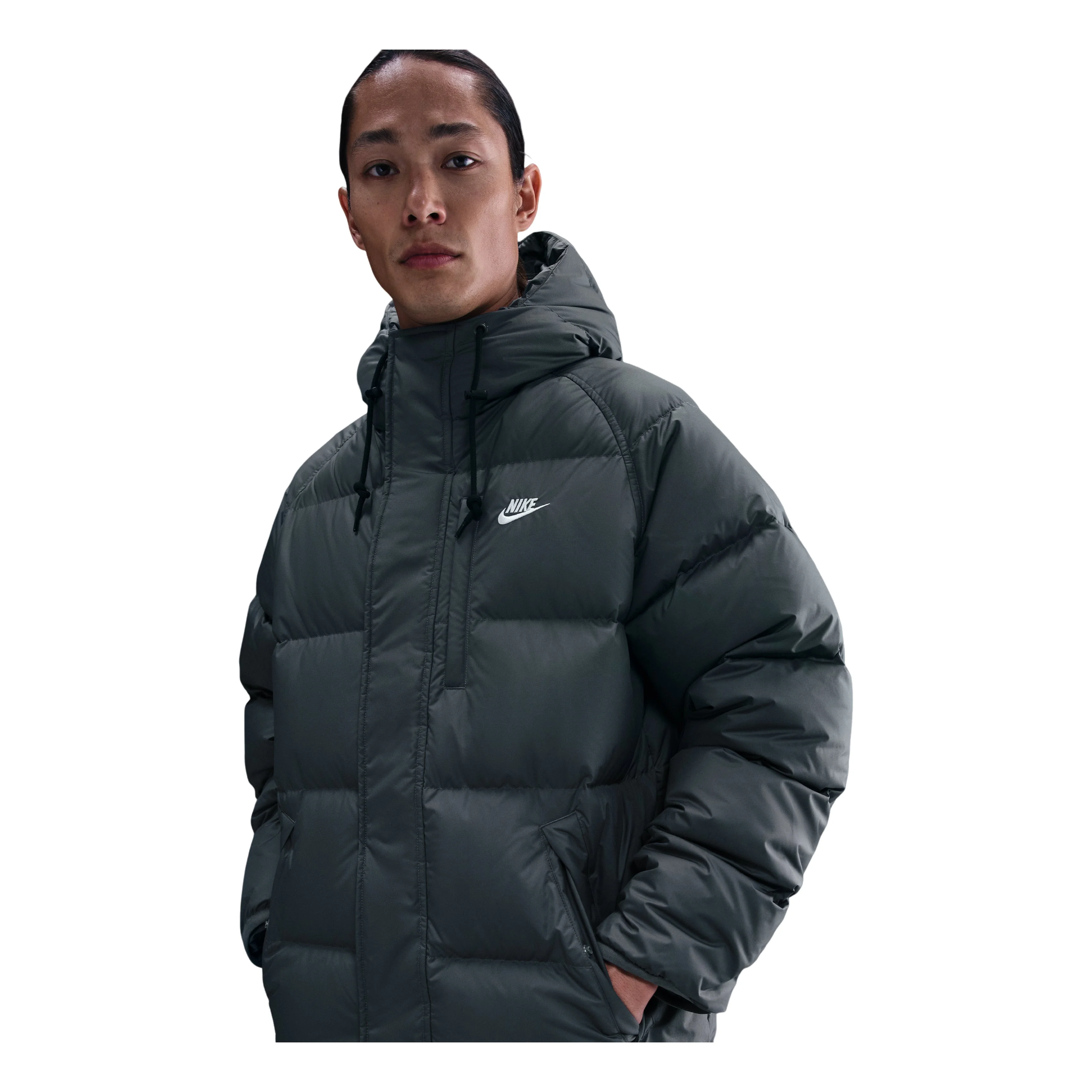 Nike Sportswear Club Loose-Fit Therma-FIT Hoodie 'Iron Grey White' IB2974-068 - 1