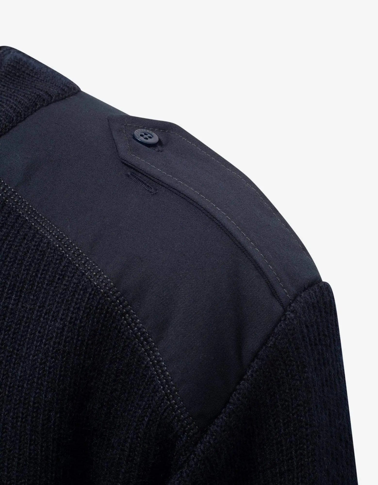 Balenciaga Navy Blue Logo Panelled Sweater - 5