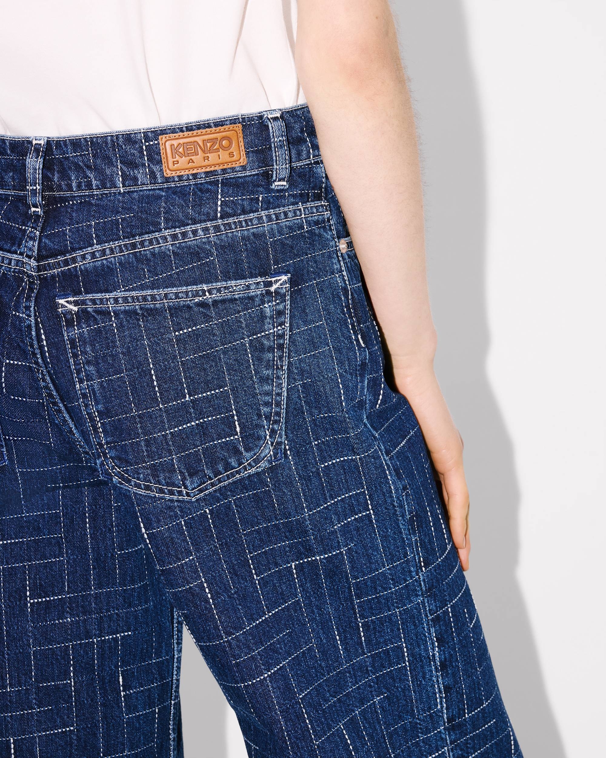 'KENZO Weave' AYAME wide pants in japanese denim - 7