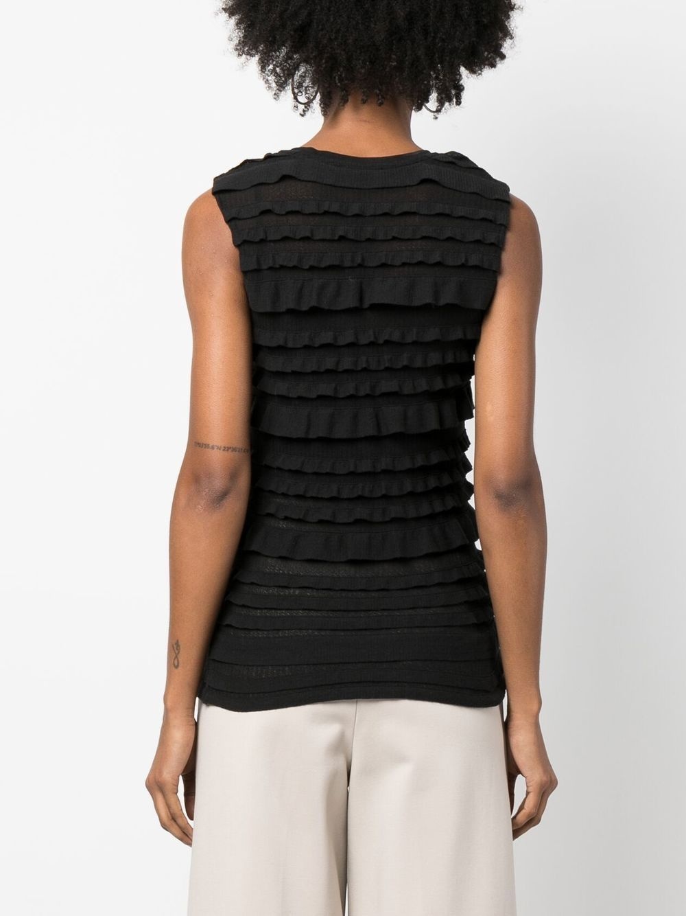 ruffled sleeveless top - 4