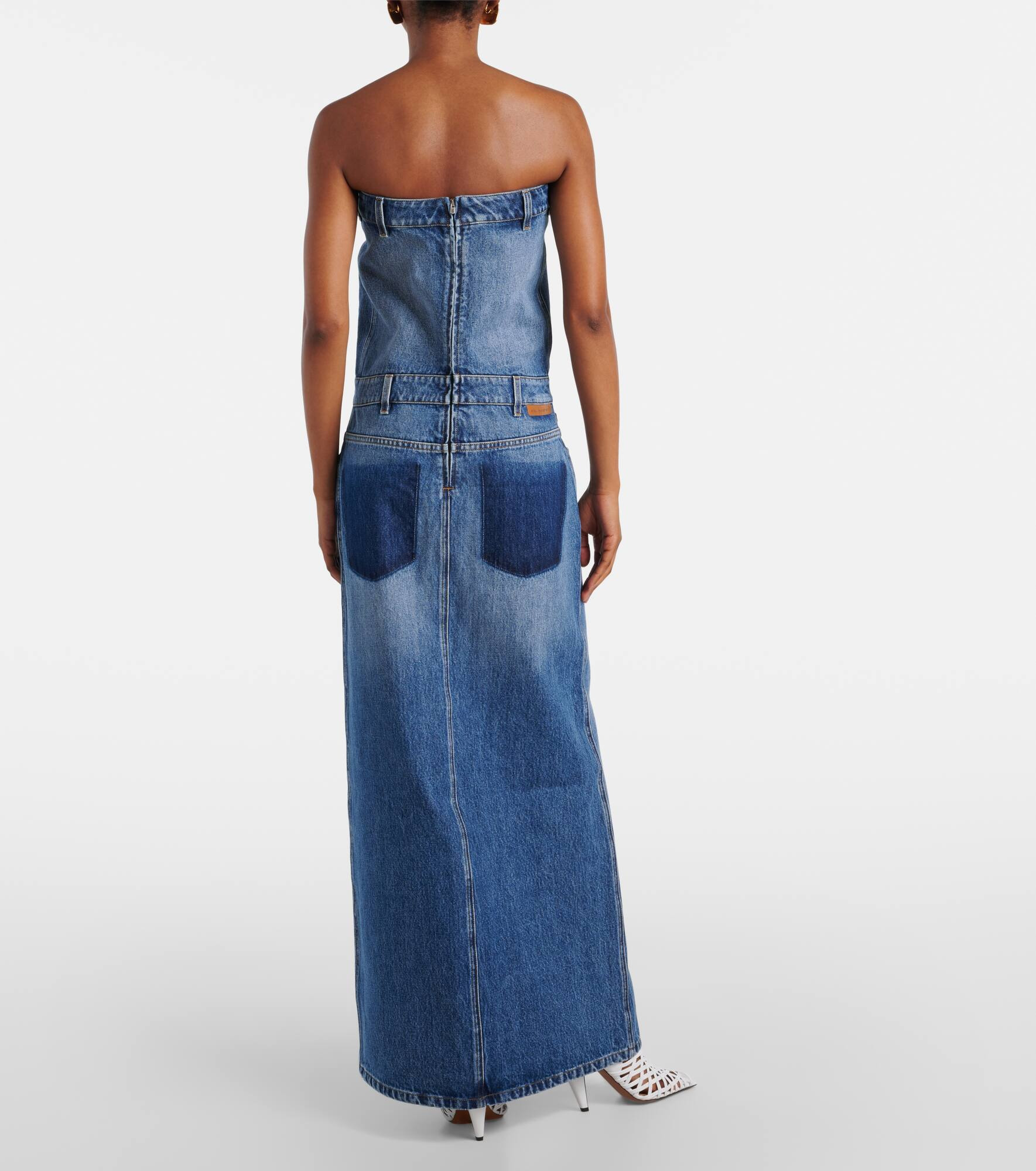 Denim maxi dress - 3