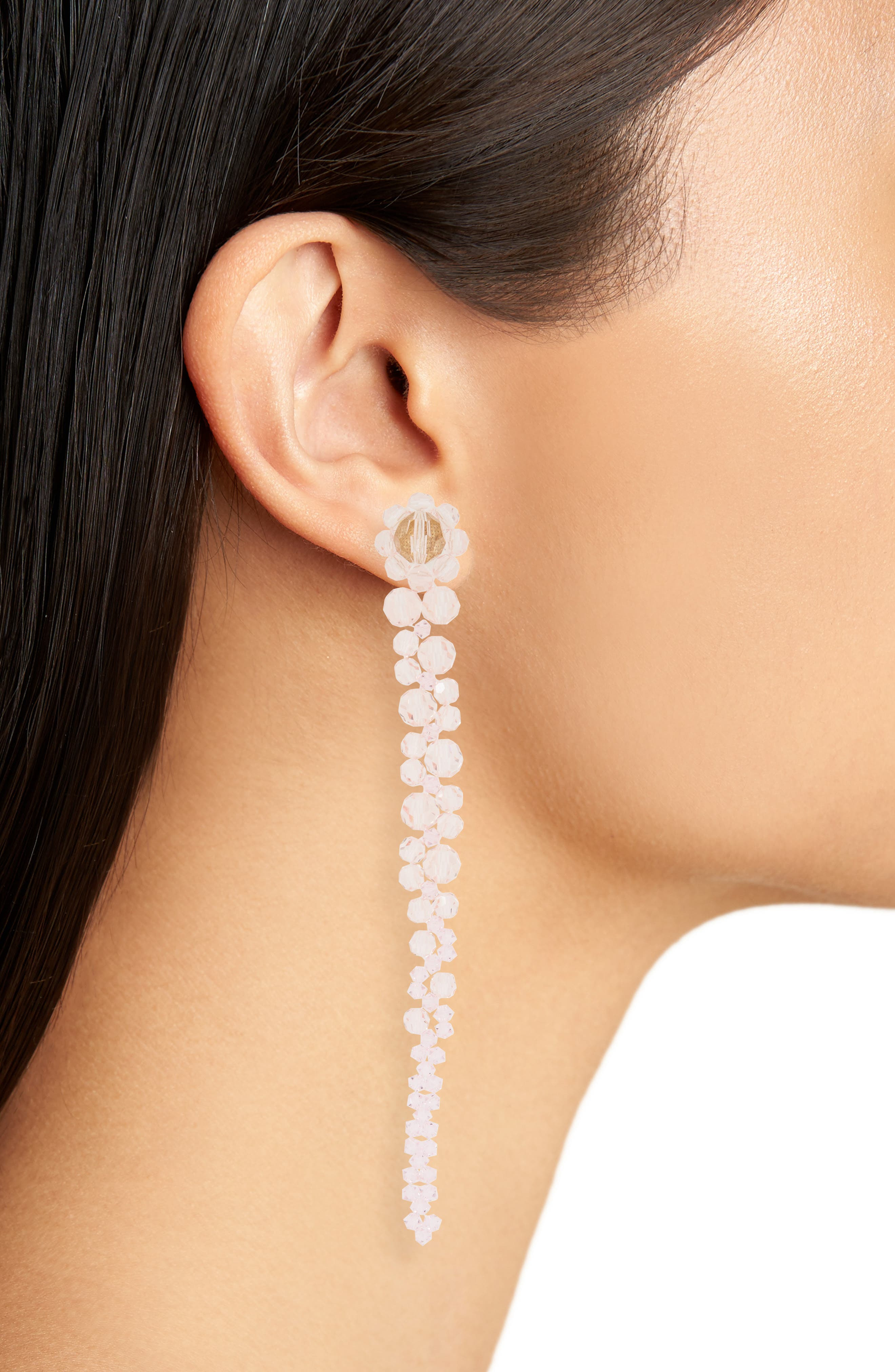 Simone Rocha Beaded Drop Earrings in Pale Pink at Nordstrom - 2