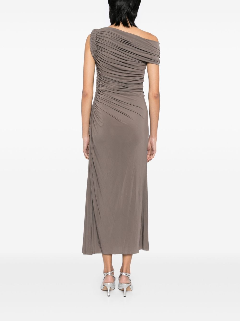 draped jersey dress - 4
