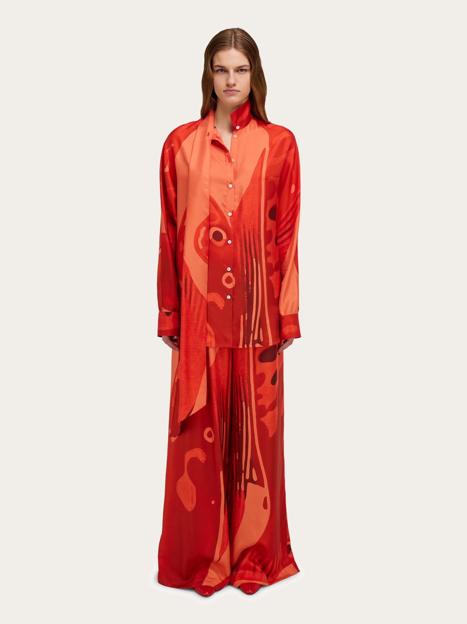 Silk shirt with sash detail - 8