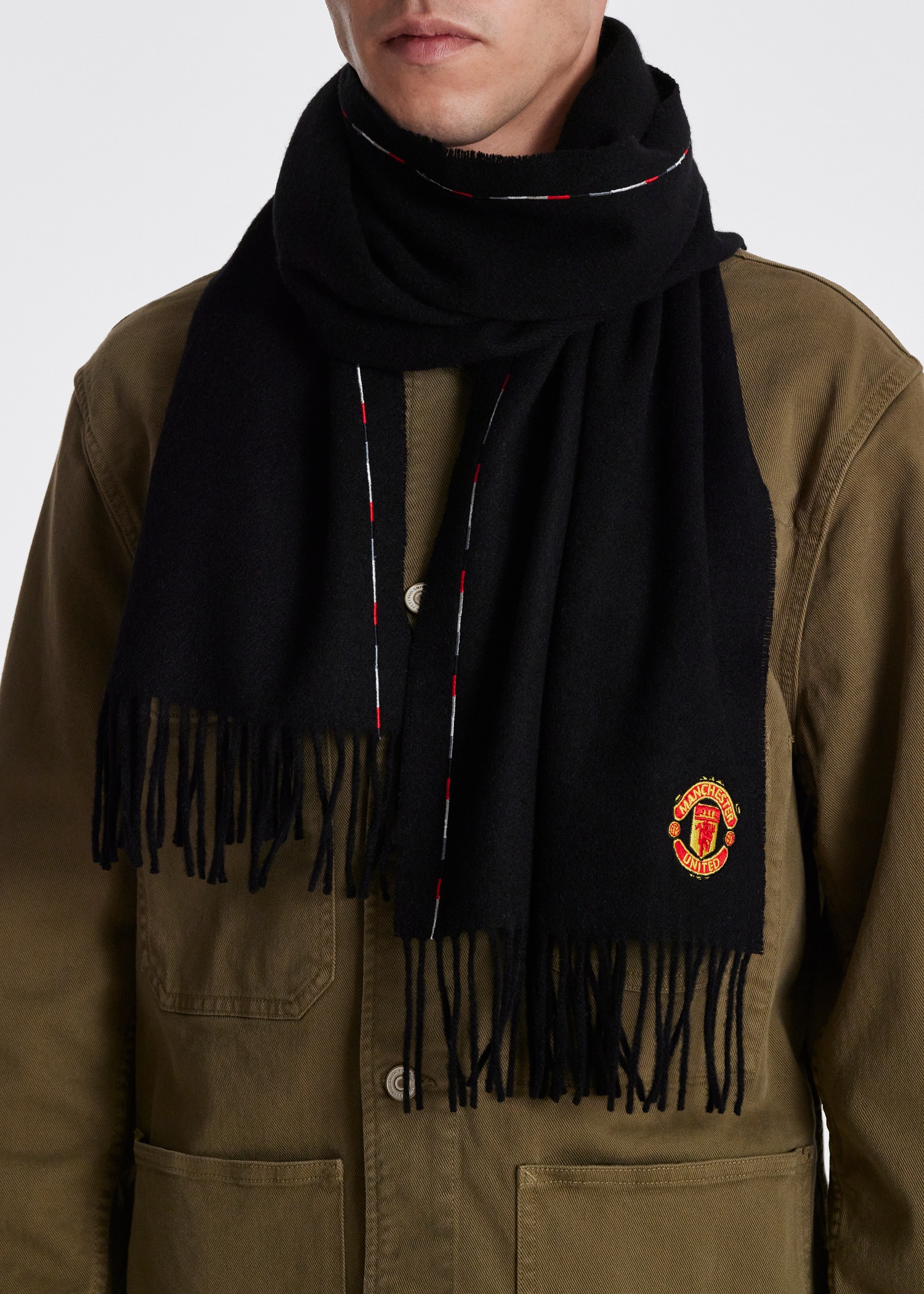 Paul Smith & Manchester United - Black Wool Scarf - 5