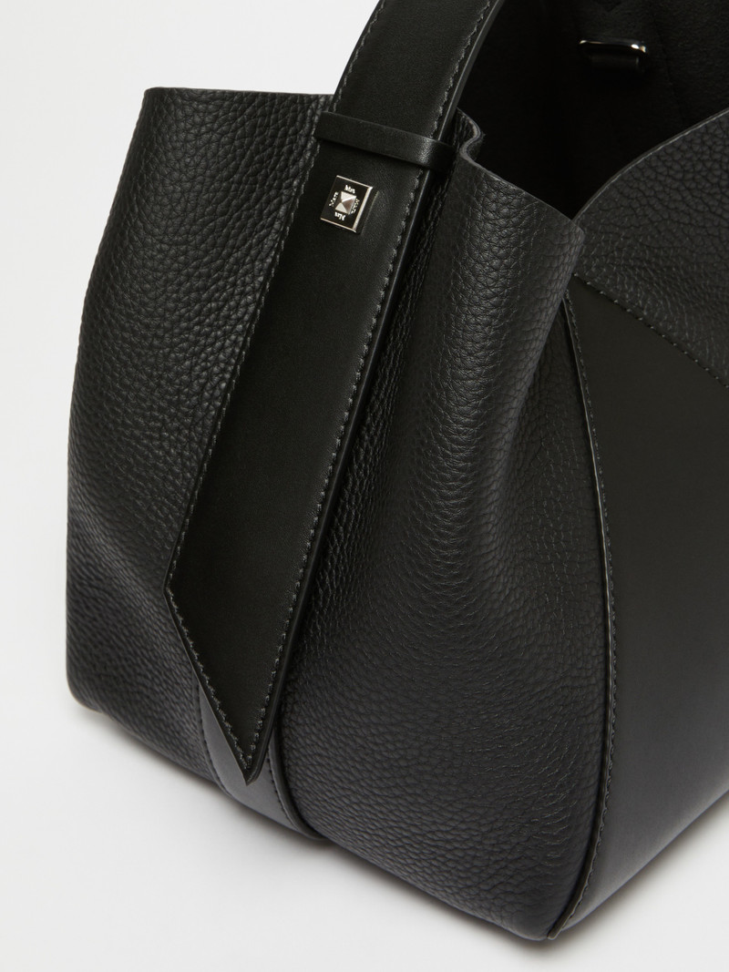 MMBUCKETS Small bucket bag in deer-print leather 6