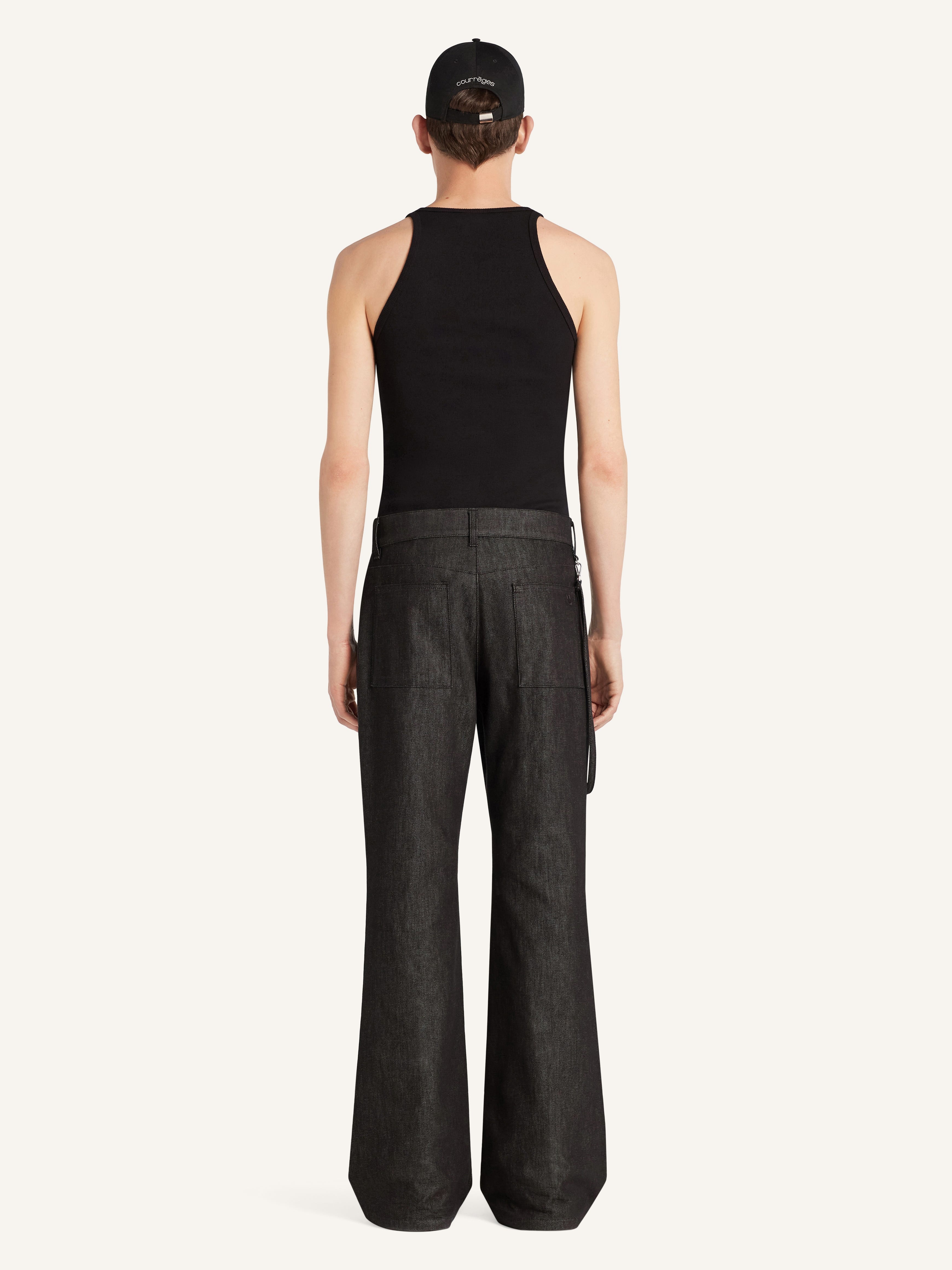 2-POCKET DENIM PANTS - 4