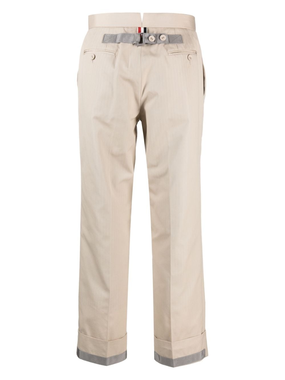 tailored cropped twill trousers - 2