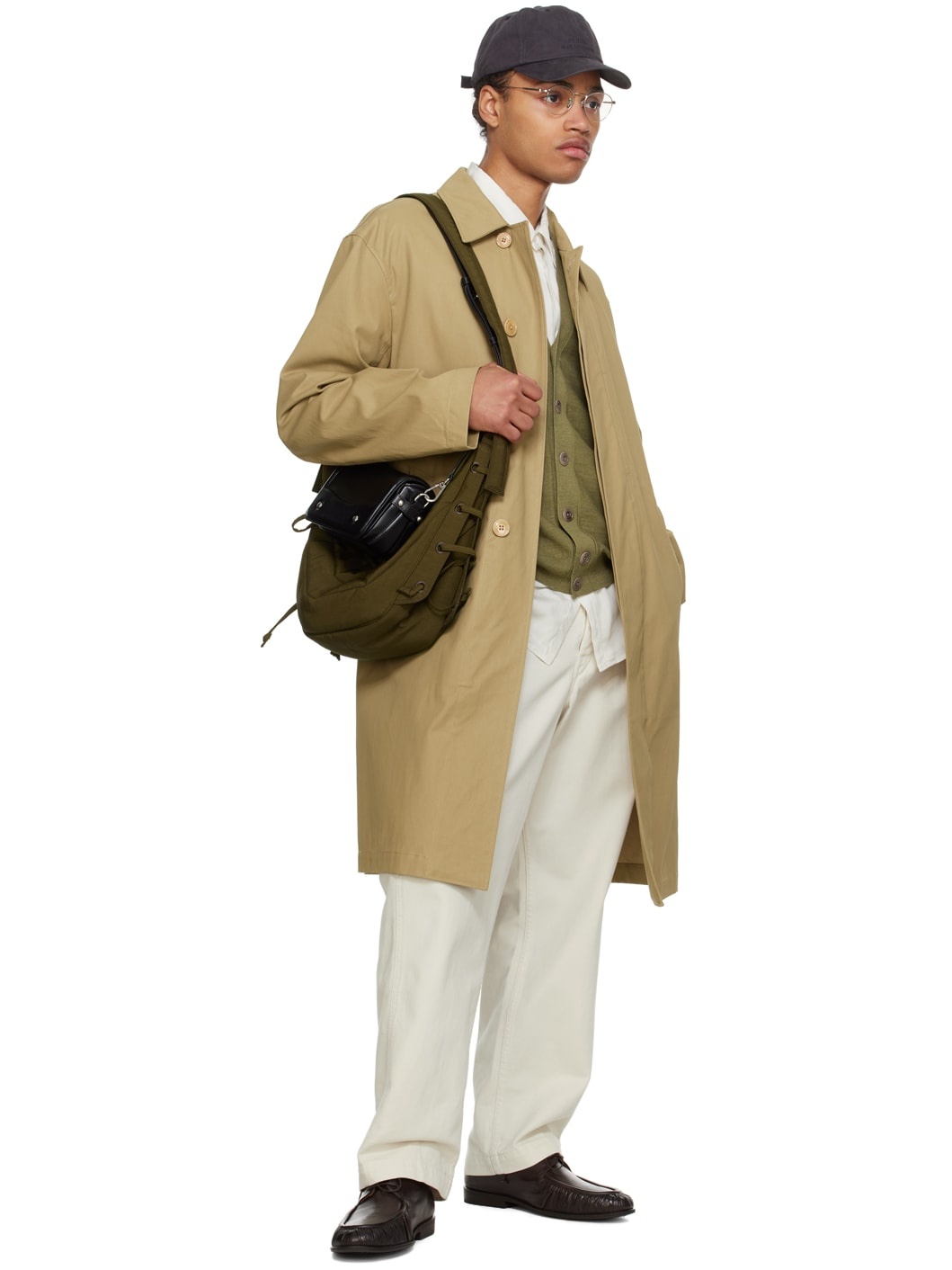【関税込み】LEMAIRE SSENSE限定 タン コート Lemaire SSENSE Exclusive Tan Spread Collar Coat | REVERSIBLE
