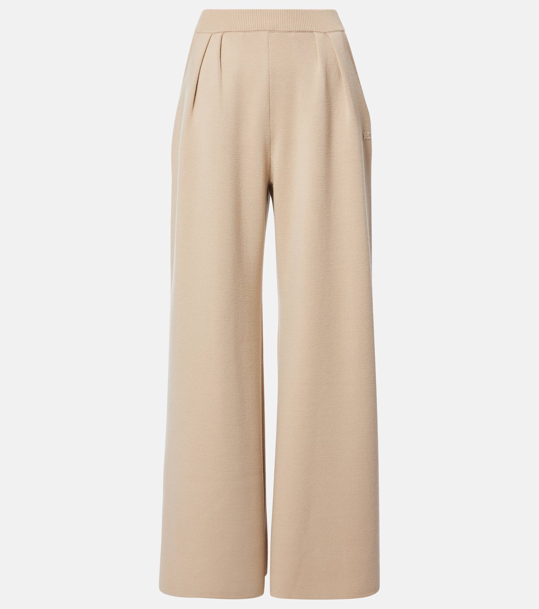 Wool wide-leg pants - 1
