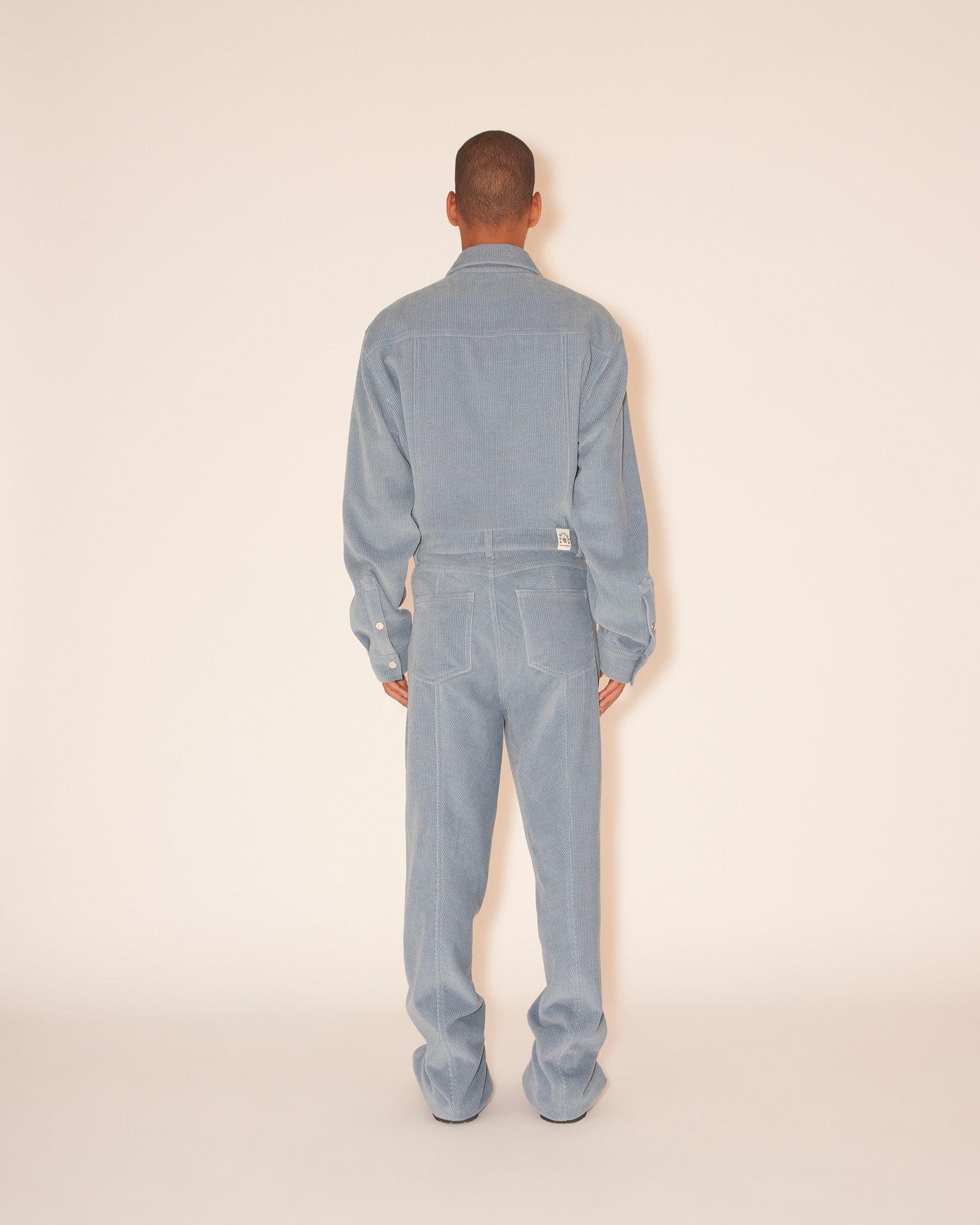 TIBES - Split hem trousers - Sky blue - 5