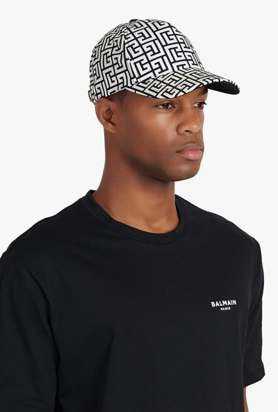 Balmain White and black nylon cap with Balmain monogram outlook