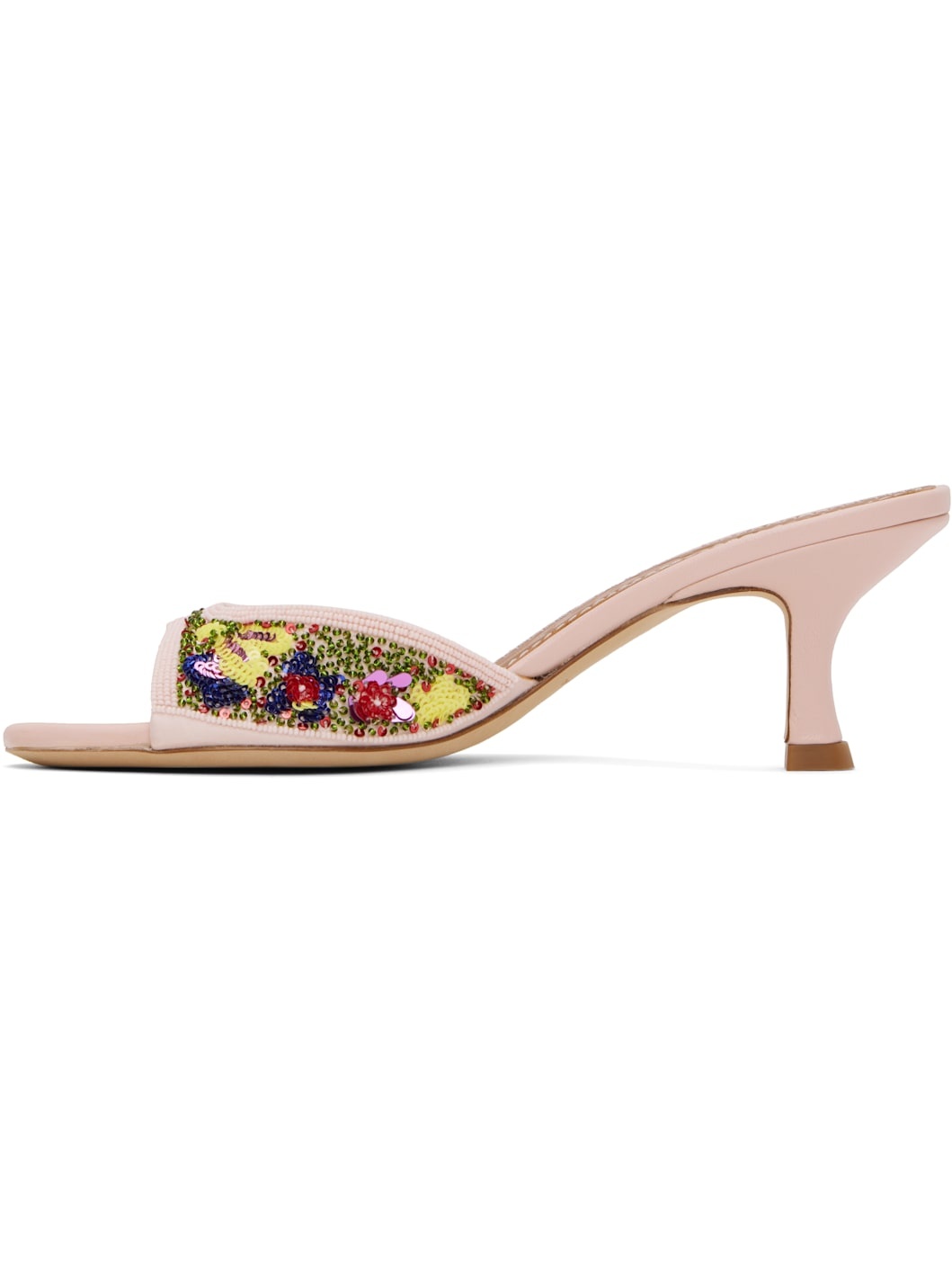 Pink Brigitte Mules - 3