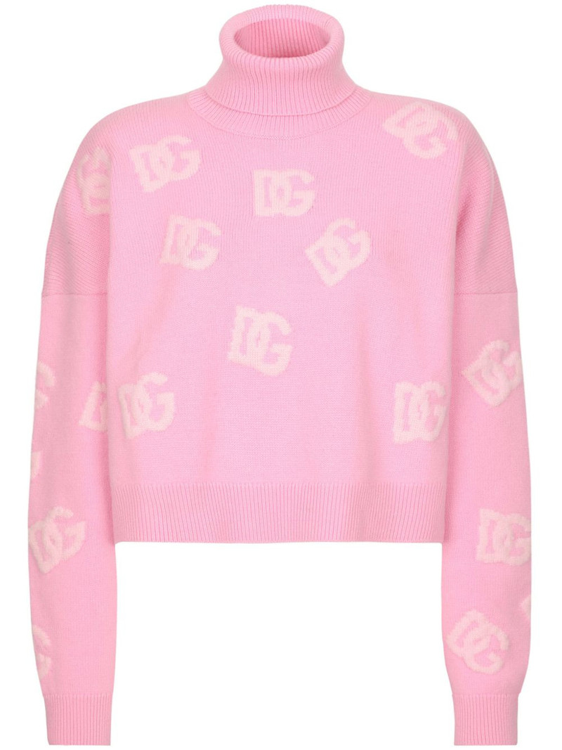 DG-logo cropped cashmere jumper 1