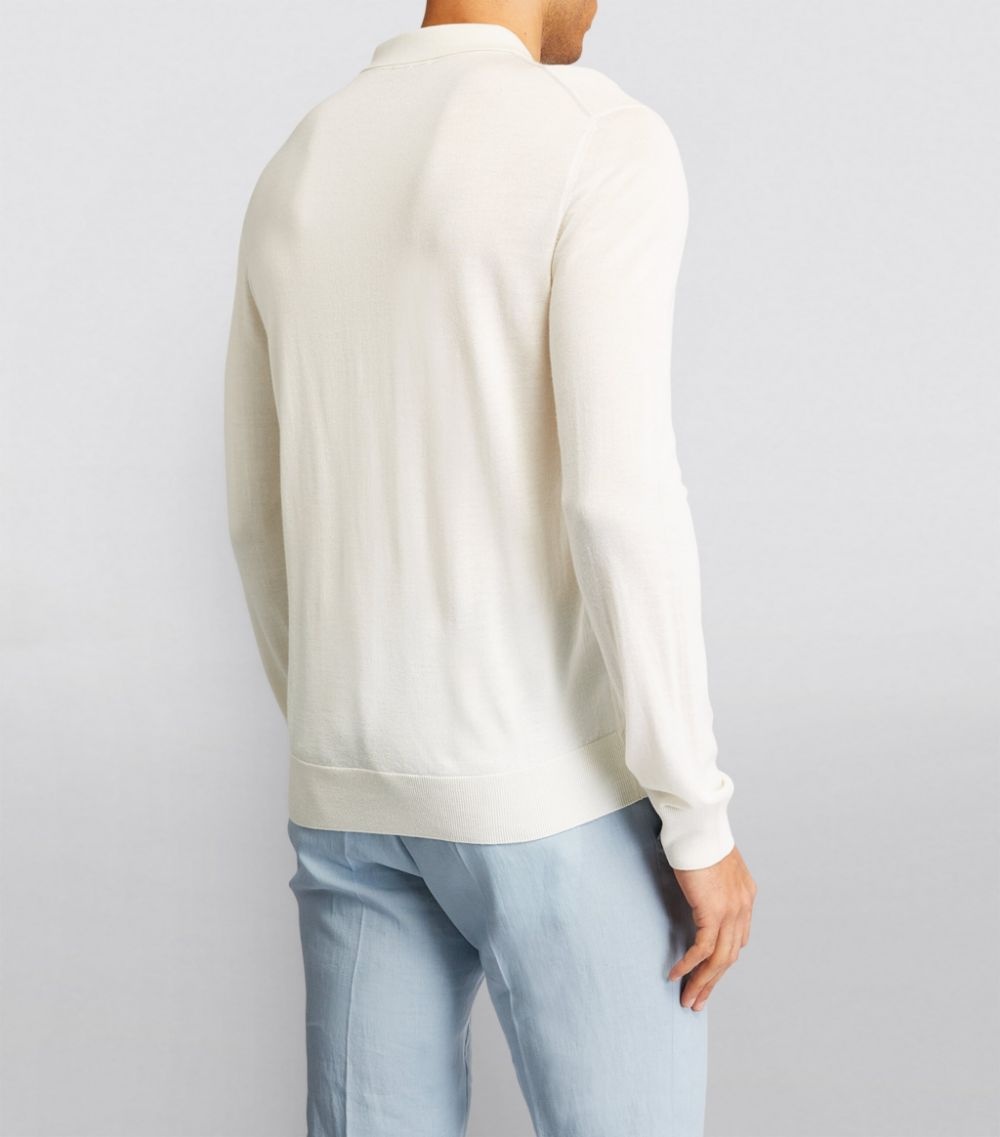 Cashmere-Silk Collared Sweater - 4