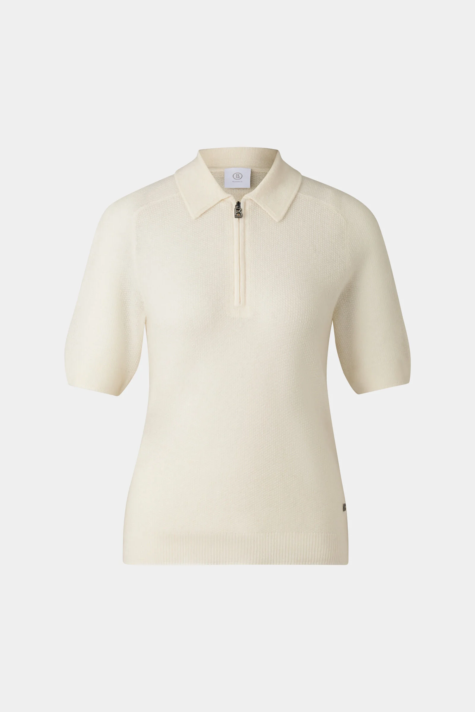 Knitted polo shirt Shari in Sand - 1