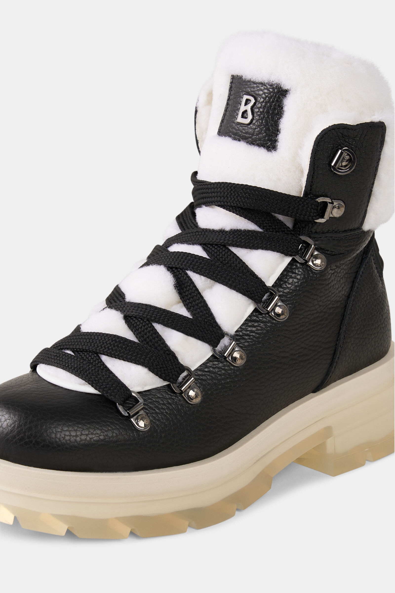 Swansea Mid boots in Black/White - 7