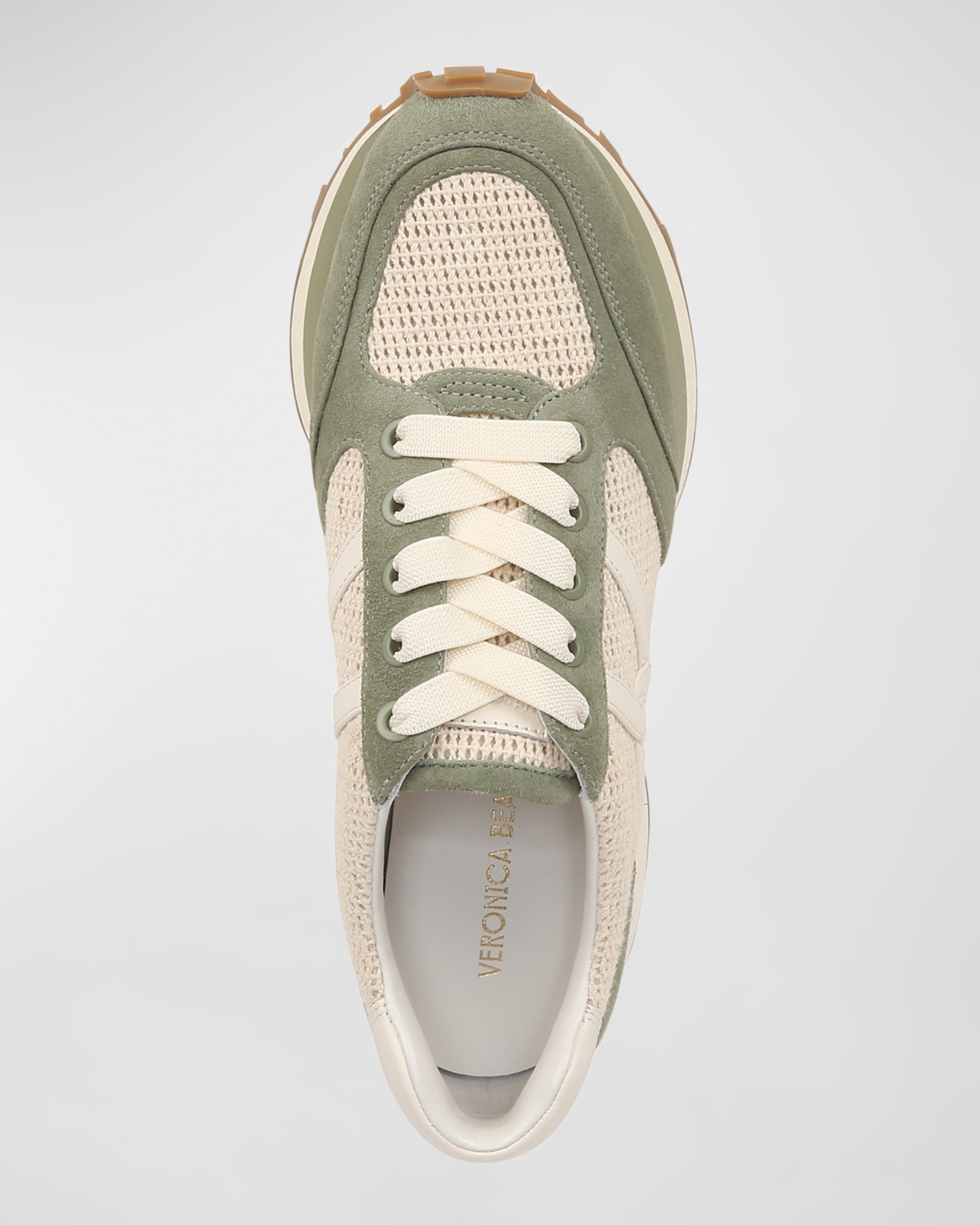 Valentina Mesh Suede Retro Sneakers - 6