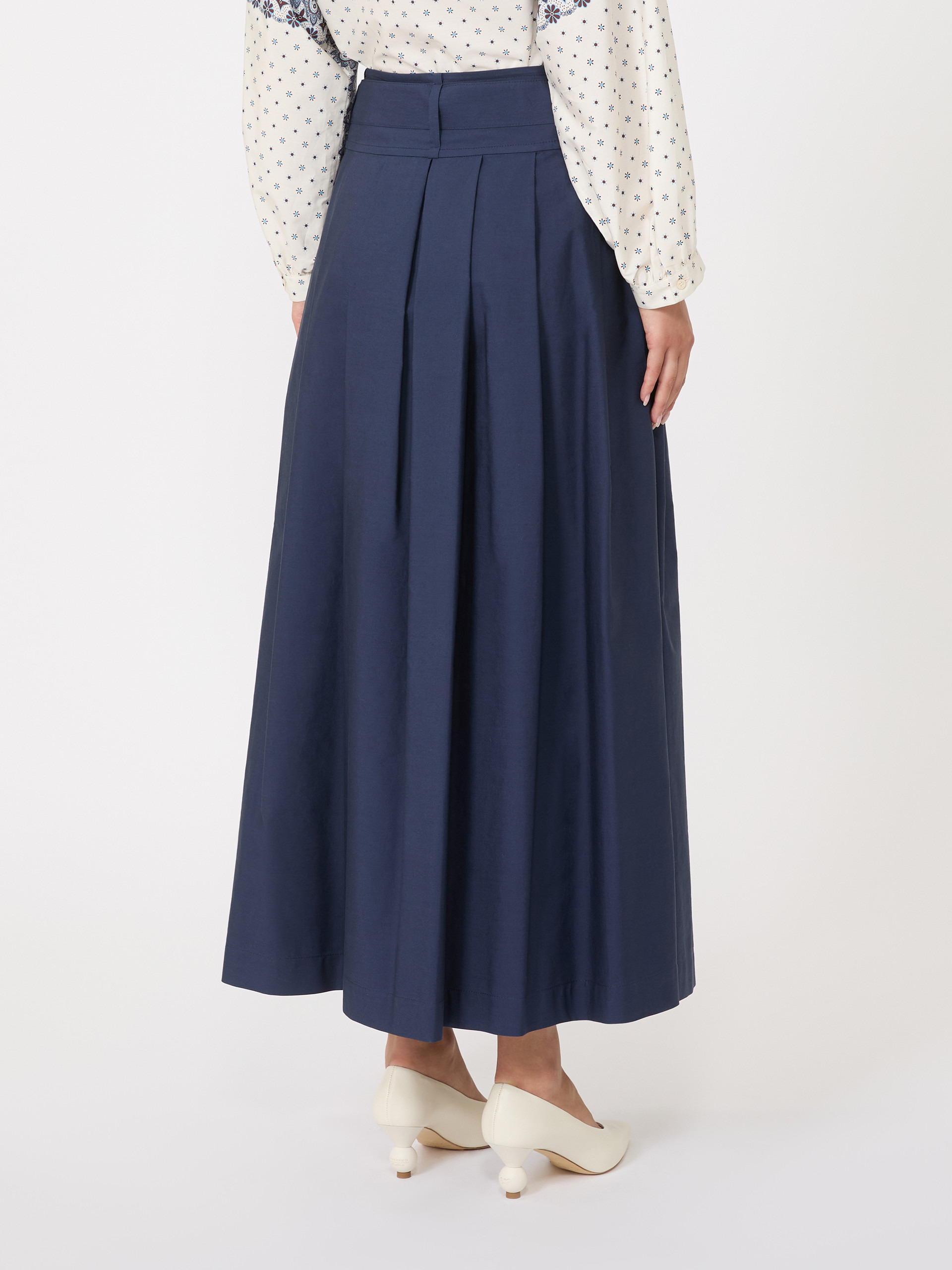 AGIATE Pleated cotton skirt - 1