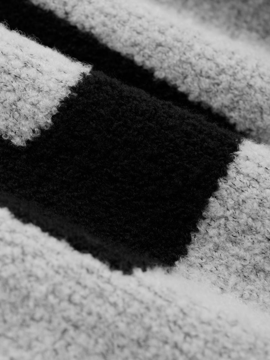 Wool Boucle Straight Neck Sweater - 3