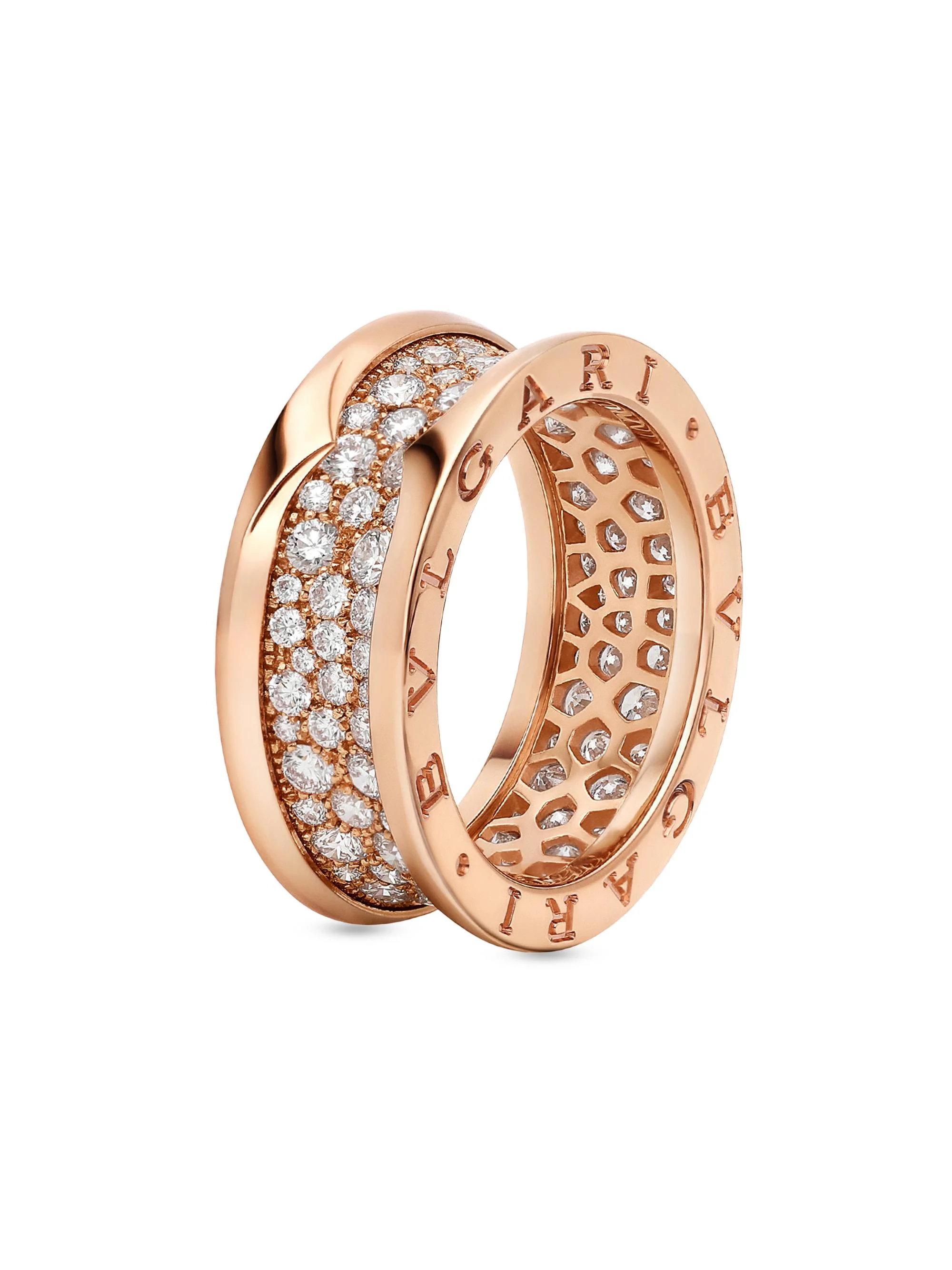 Women's B. zero1 18K Rose Gold & 1.51 TCW Diamond Ring - Pink Gold - 1