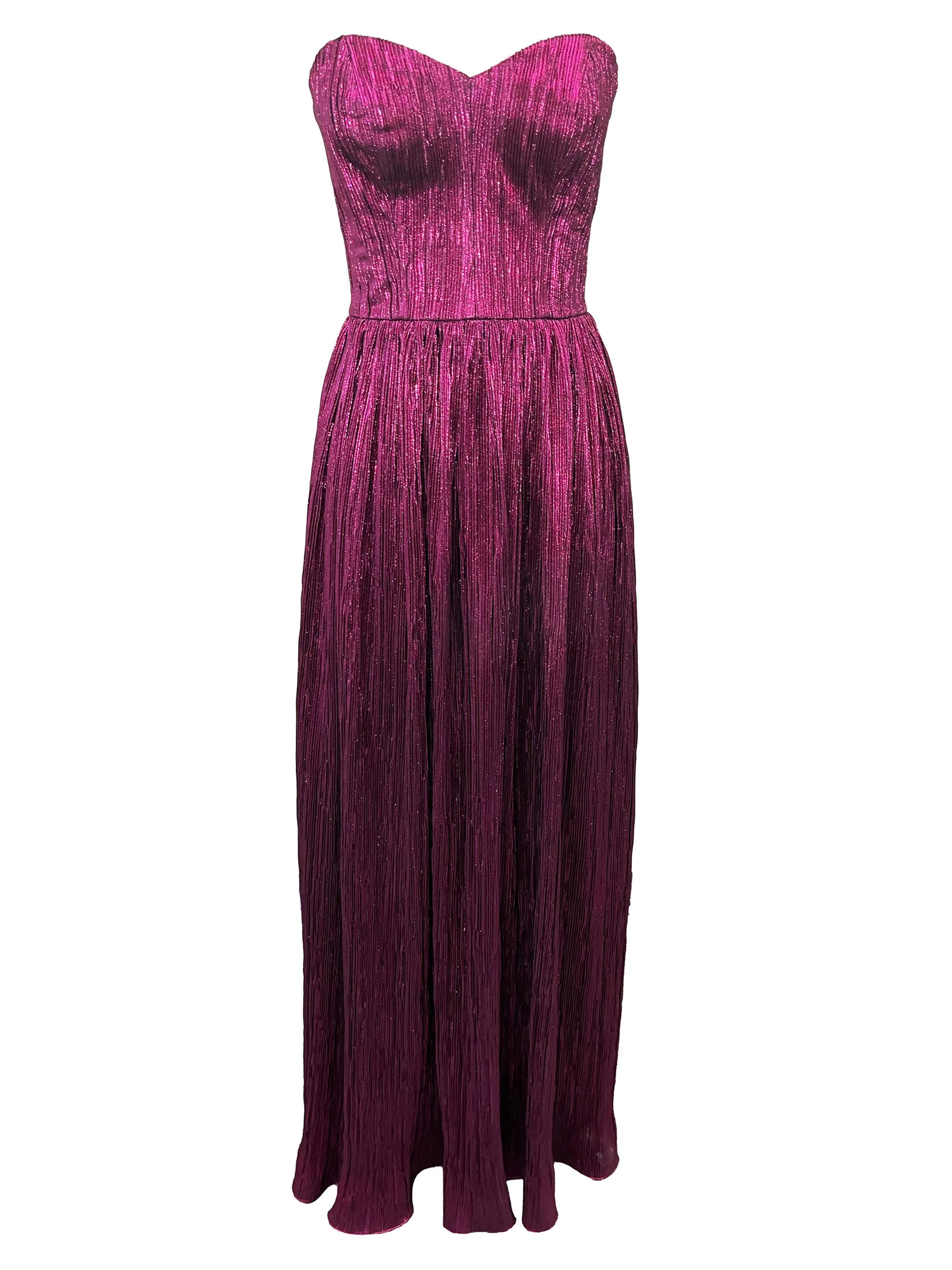 Women's Audrina Pleated Bustier Maxi Dress - Fuchsia - 1