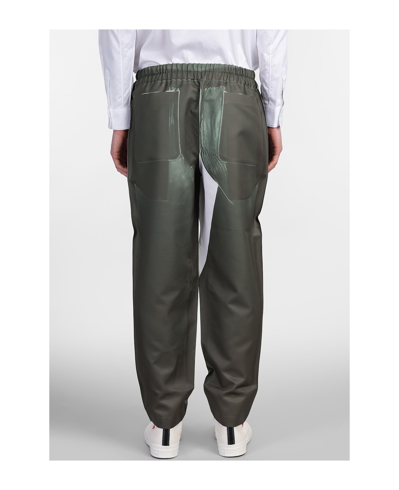Pants In Green Polyester - 3