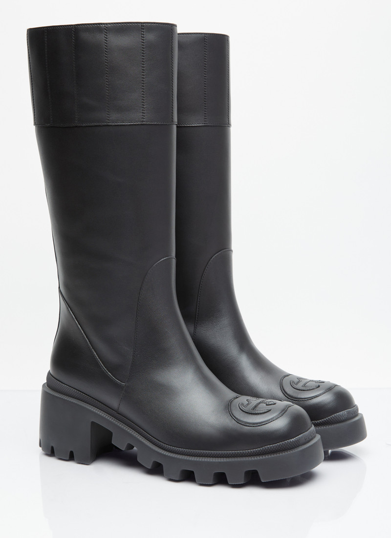 Interlocking G High Leather Boots 3