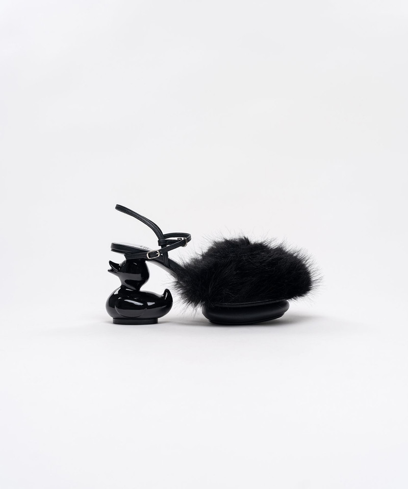 Duck Heel Fur Sandals 4