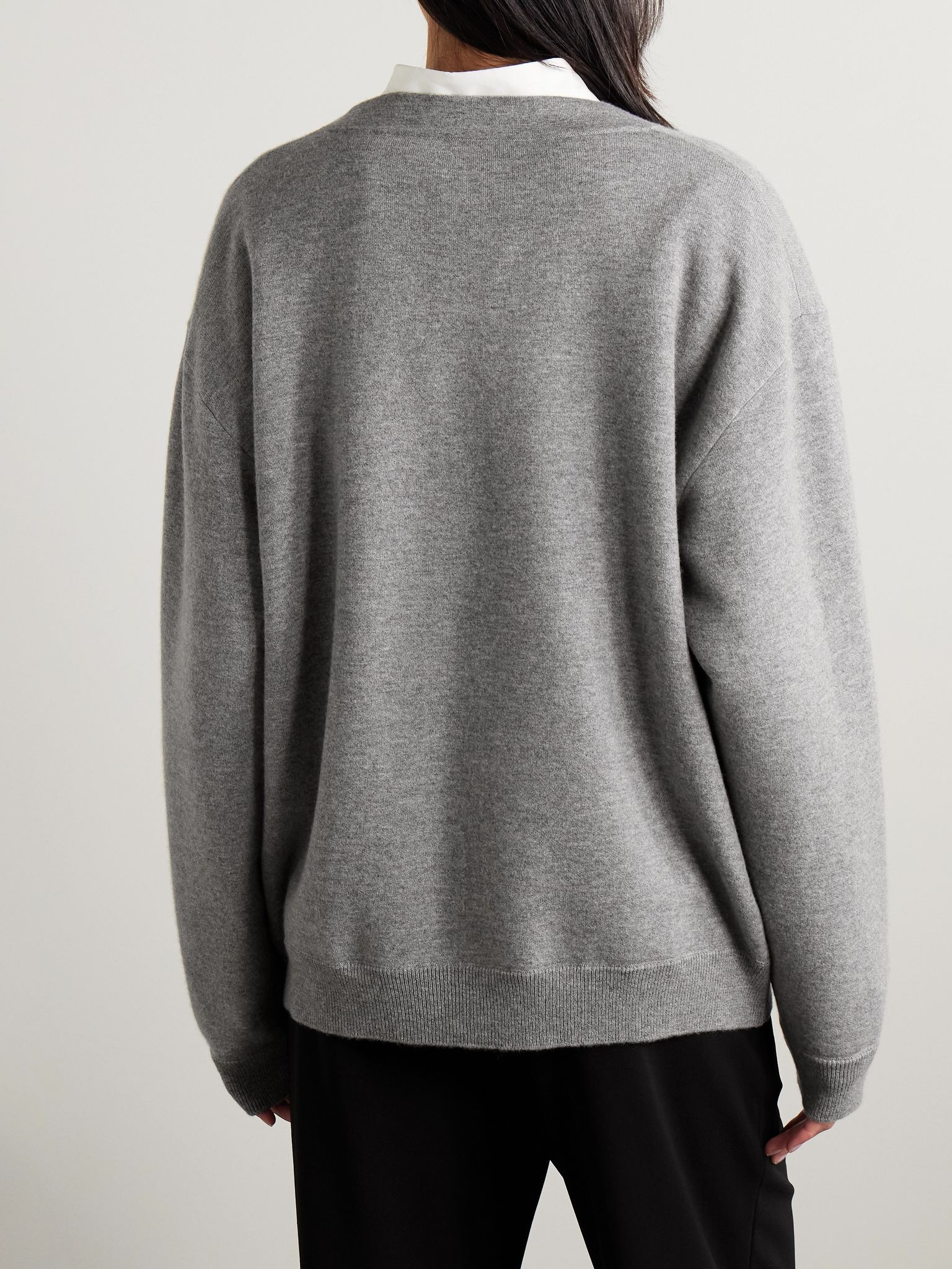 Lonn oversized cashmere cardigan Light gray - 4