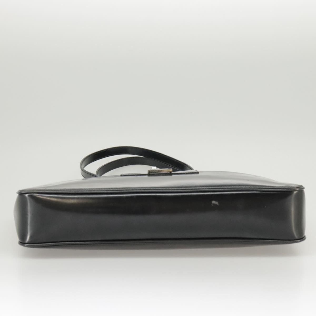 GUCCI Tote Bag Patent Leather Black Silver 002 002 - 12