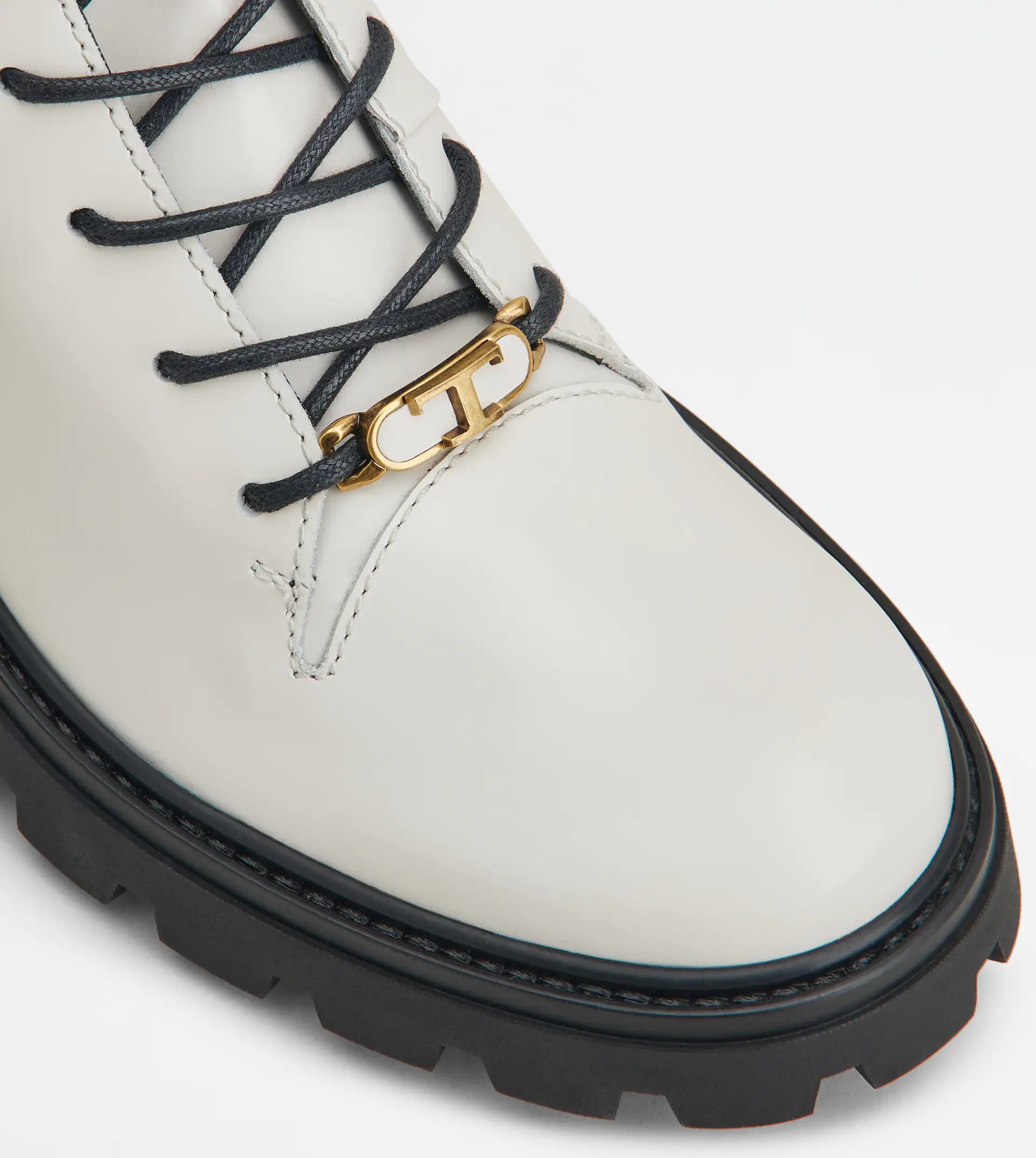 BOOTS IN LEATHER - WHITE - 5