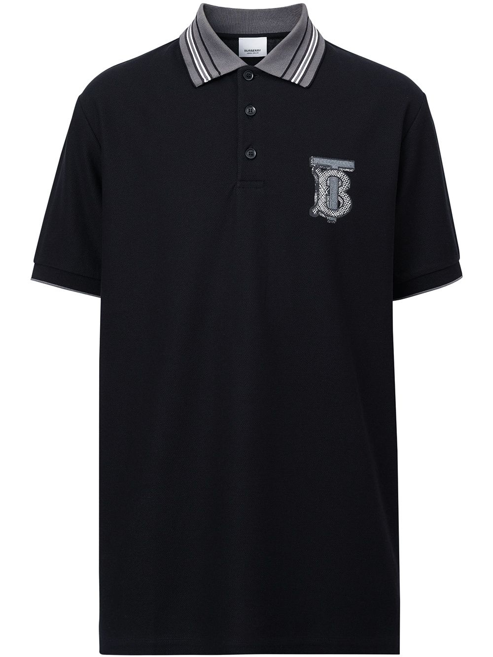 Monogram-motif oversized polo shirt - 1