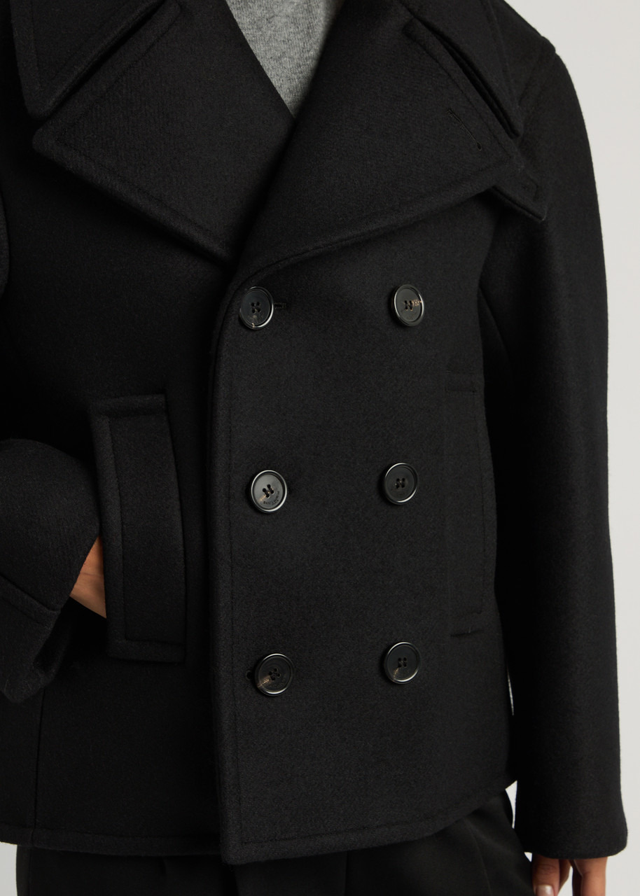 Saint Laurent Double-breasted Wool pea Coat - 5
