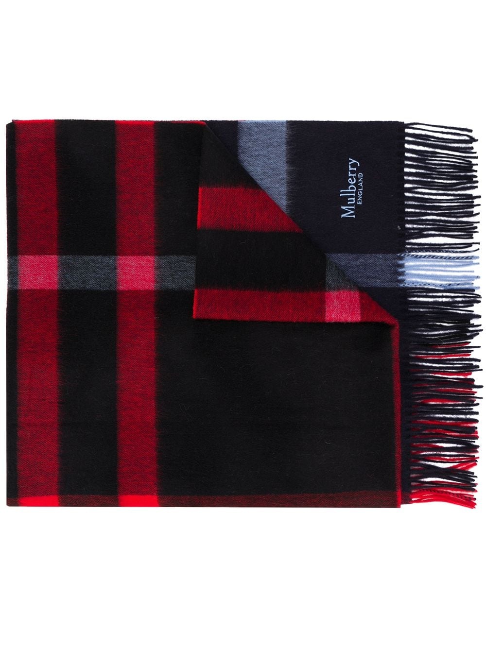 large check lambswool scarf - 1