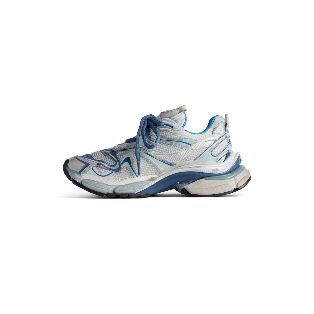 Men's Runner 2.0 Sneaker in White/blue/beige - 4