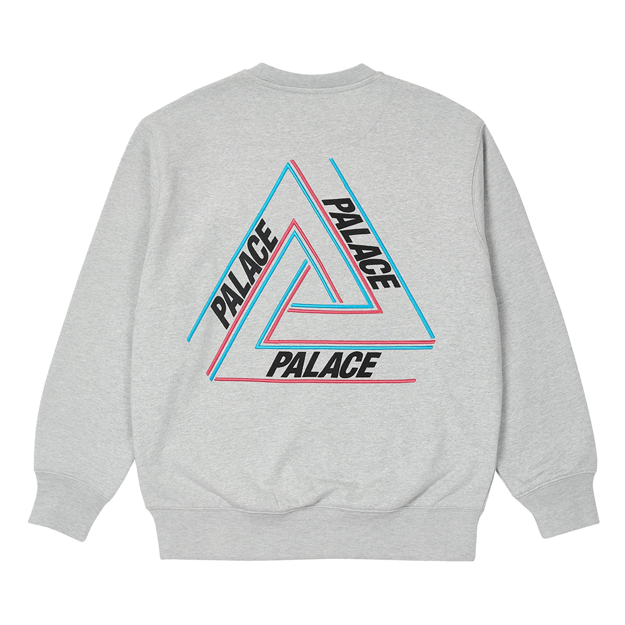 Palace Basically A Tri-Ferg Crew 'Grey Marl' - 2