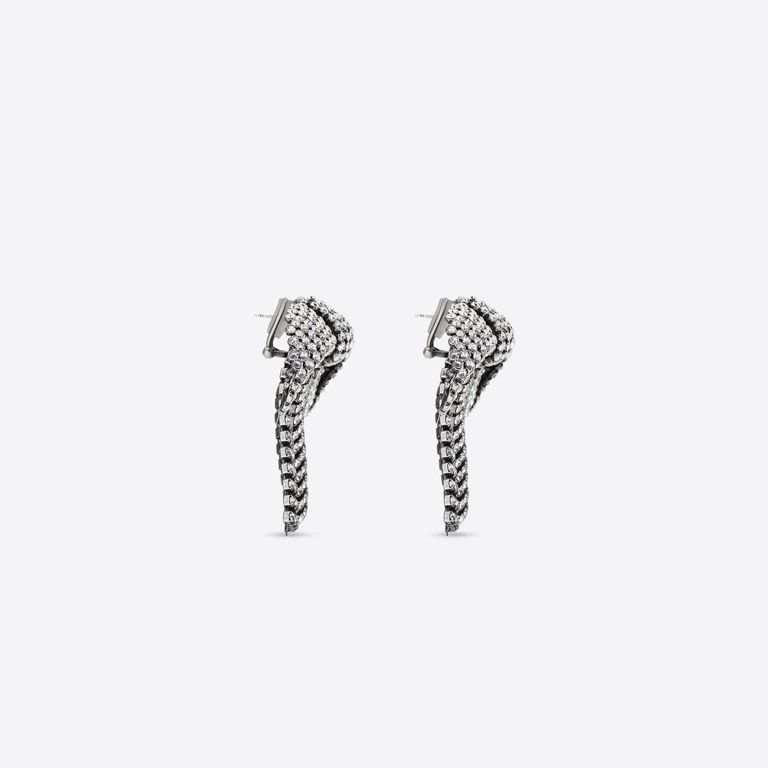 Women's Bow Earrings in Silver - 3