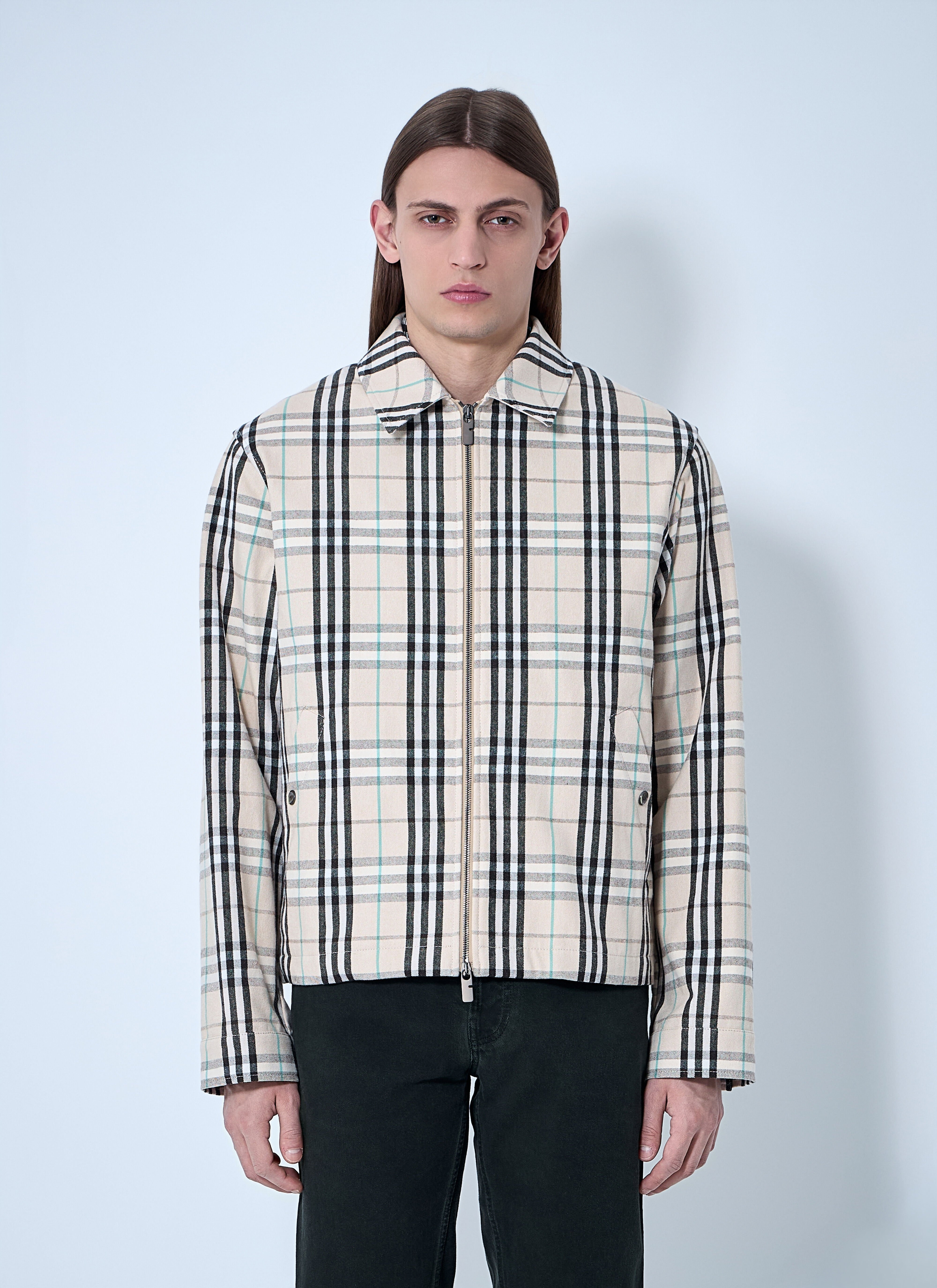 Check Cotton Harrington Jacket - 1